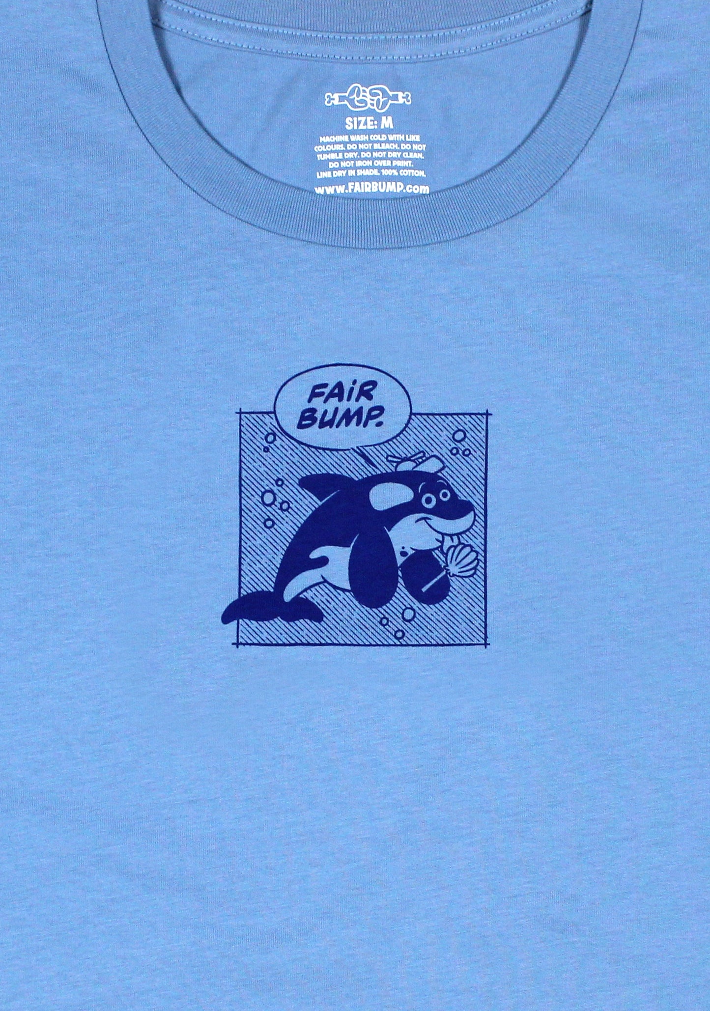 Baby Orca Crop Tee (Light Blue)