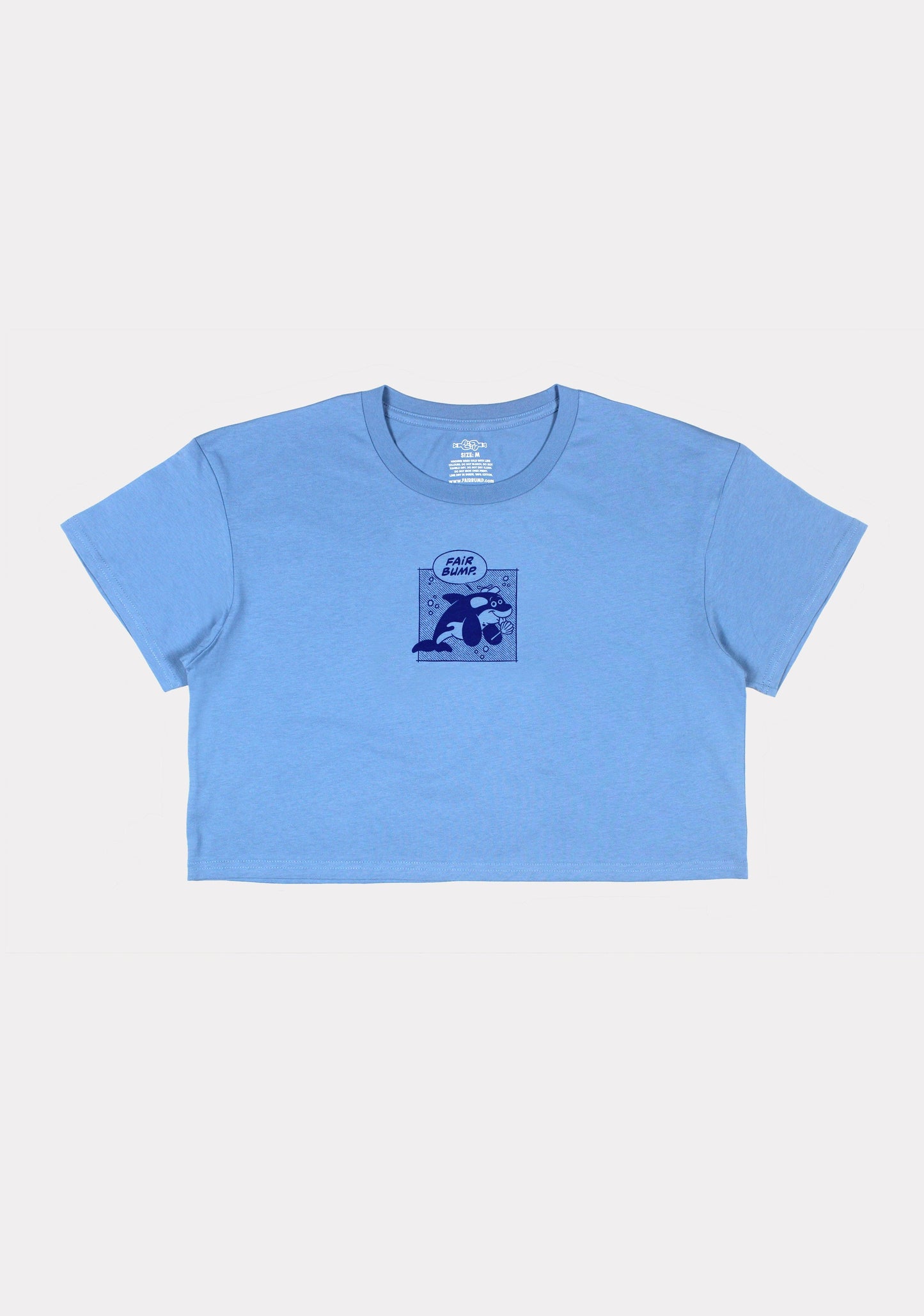 Baby Orca Crop Tee (Light Blue)