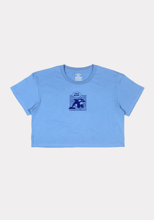 Baby Orca Crop Tee (Light Blue)