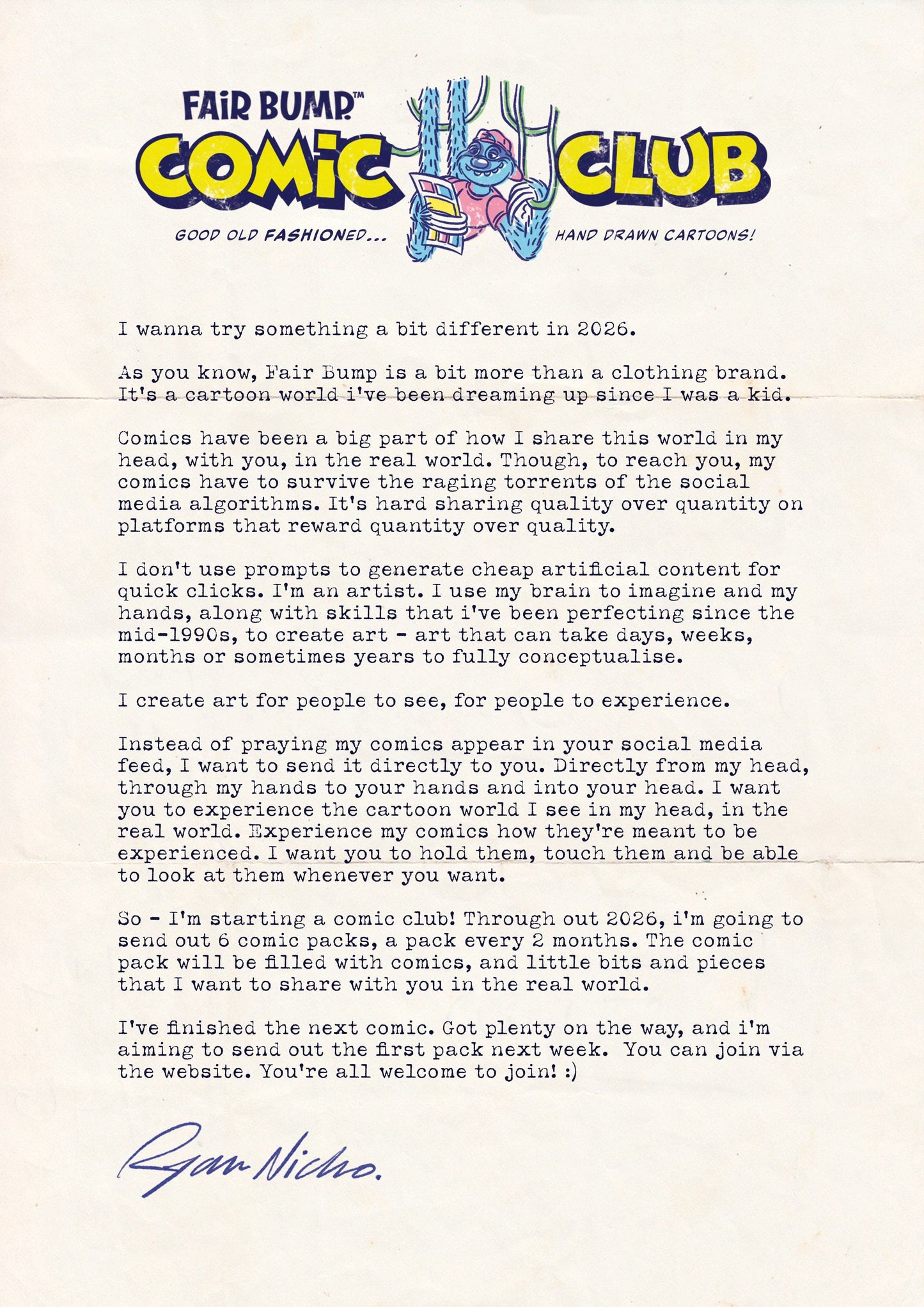 Fair Bump Comic Club