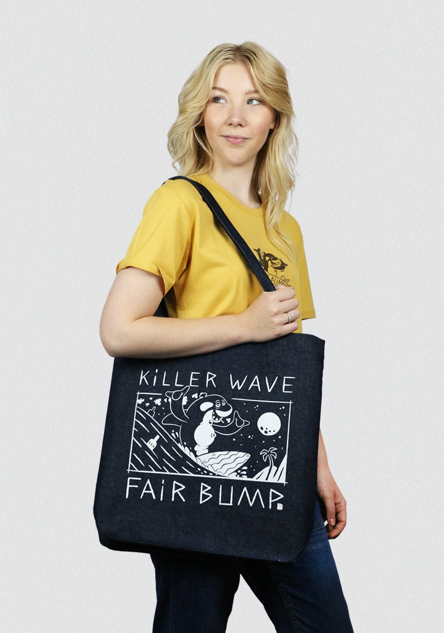 Denim Killer Wave (Tote Bag)
